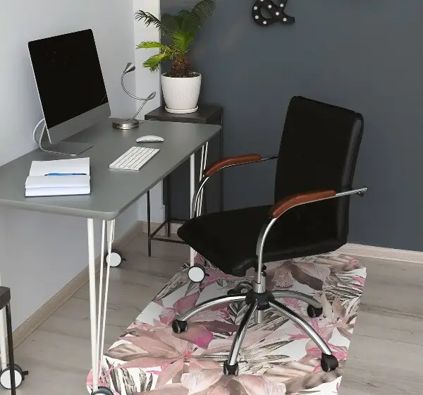 Tappeto per sedia con ruote Rosa Tropicale