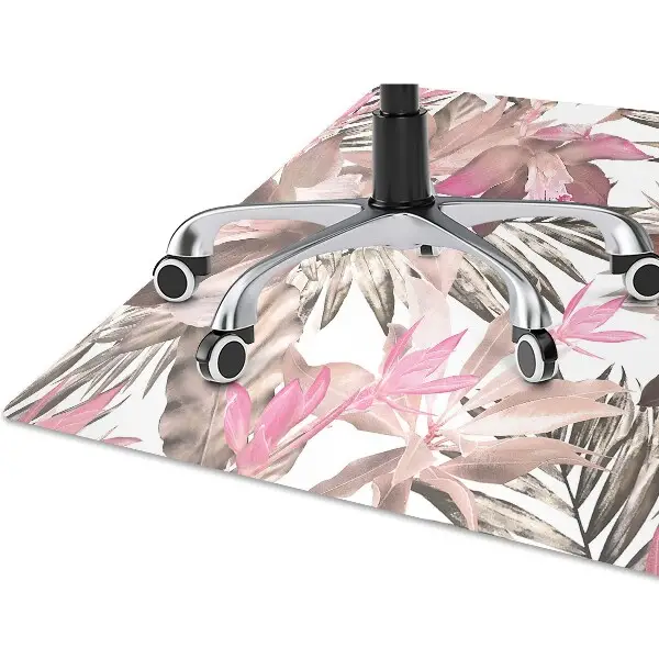 Tappeto per sedia con ruote Rosa Tropicale