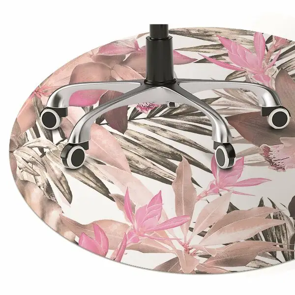 Tappeto per sedia con ruote Rosa Tropicale