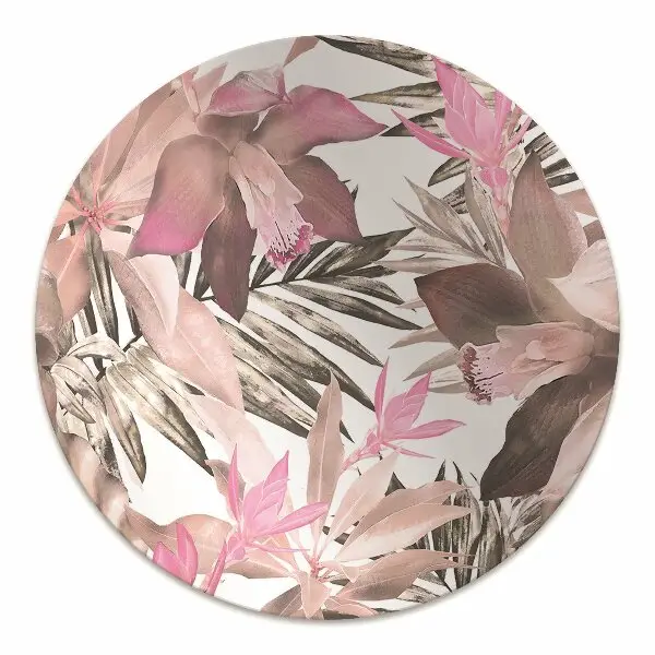 Tappeto per sedia con ruote Rosa Tropicale