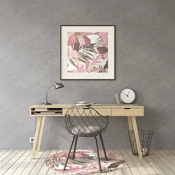 Tappeto per sedia con ruote Rosa Tropicale