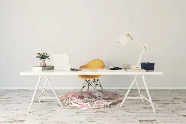 Tappeto per sedia con ruote Rosa Tropicale
