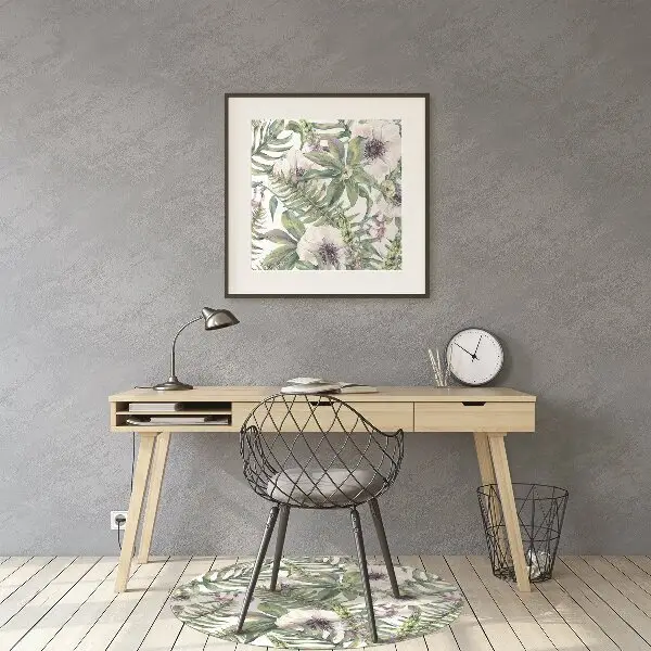 Tappeto salvapavimento Fiori Bianchi