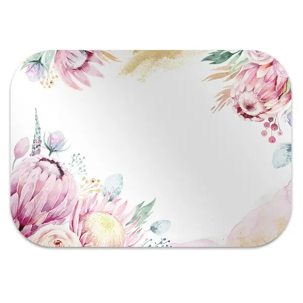 Tappeto per sedia con ruote Cornice Floreale