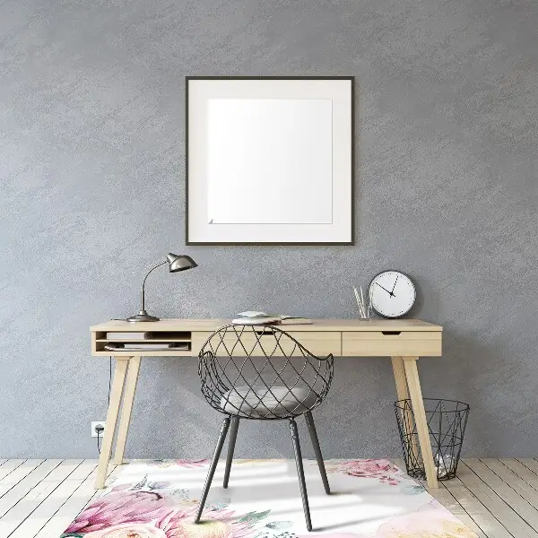 Tappeto per sedia con ruote Cornice Floreale