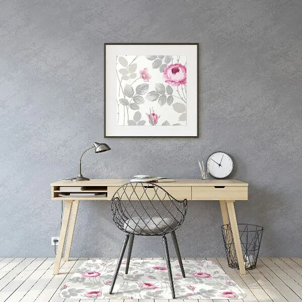 Tappeto per sedia con ruote Rose Pastello