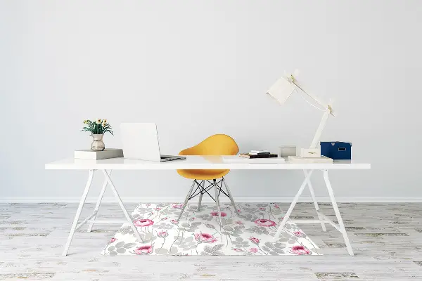 Tappeto per sedia con ruote Rose Pastello