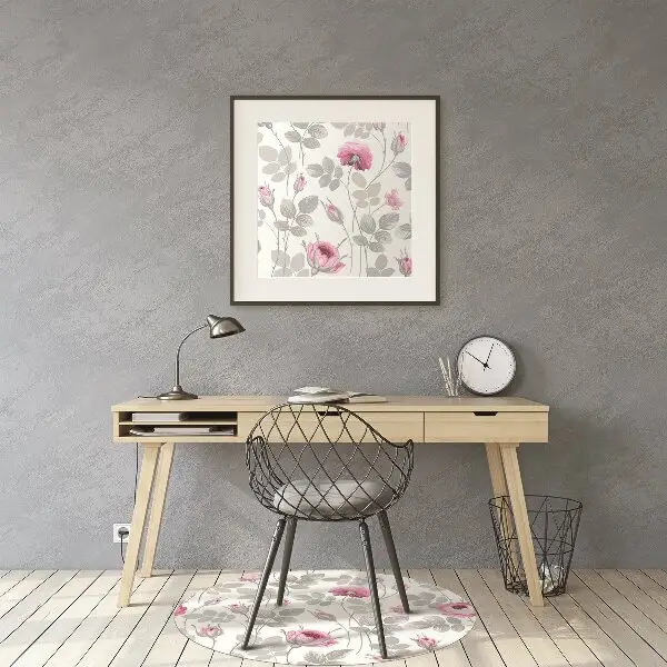 Tappeto per sedia con ruote Rose Pastello