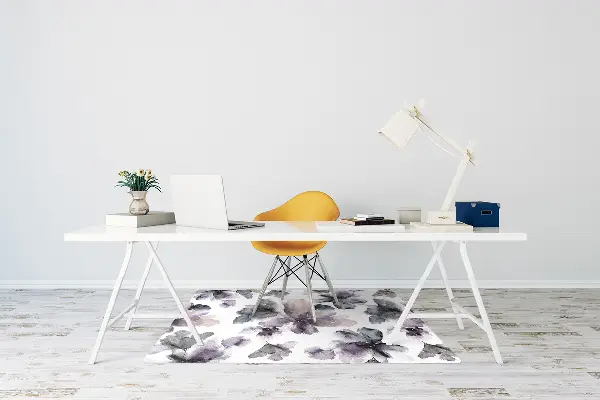 Tappeto per sedia con ruote Fiori Scuri