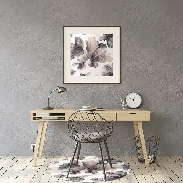 Tappeto per sedia con ruote Fiori Scuri