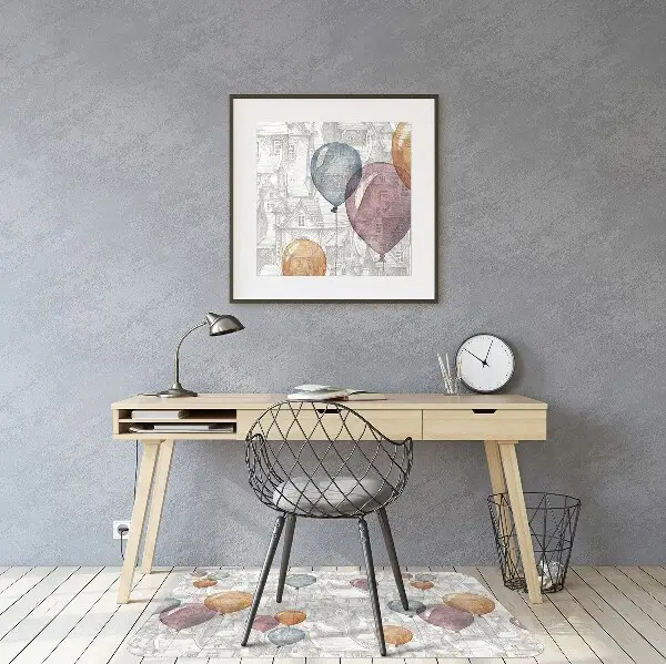 Tappeto per sedia con ruote Palloncini E Case