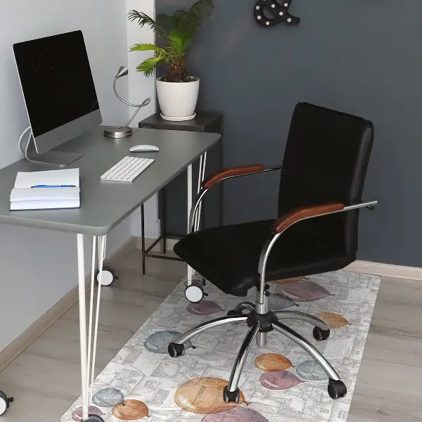 Tappeto per sedia con ruote Palloncini E Case