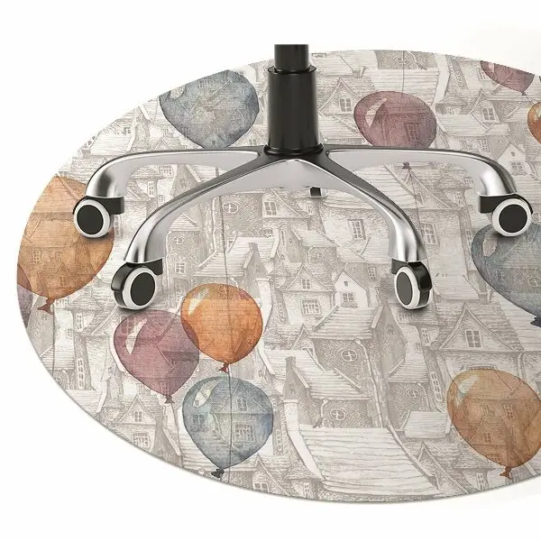 Tappeto per sedia con ruote Palloncini E Case