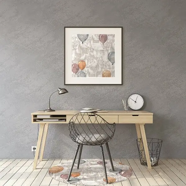 Tappeto per sedia con ruote Palloncini E Case