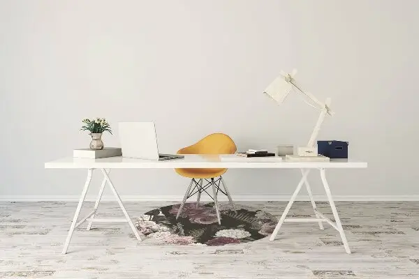 Tappeto per sedia con ruote Fiori Romantici
