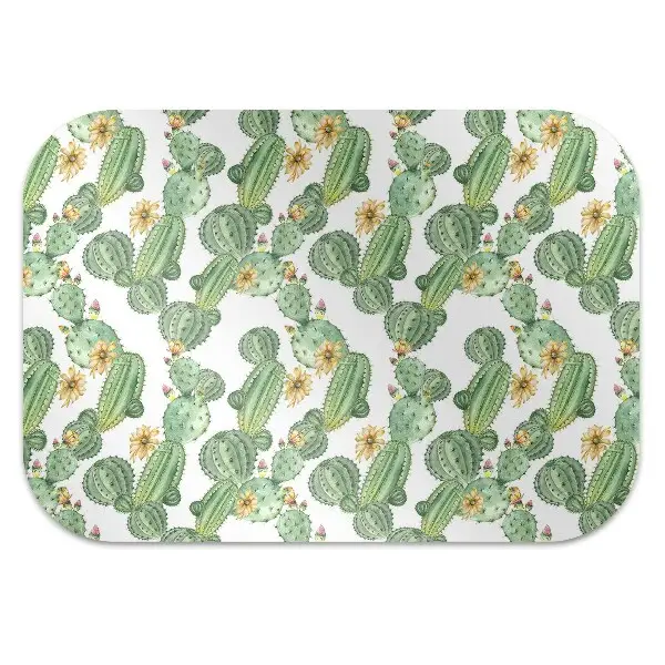 Tappeto per sedia con ruote Cactus Con Fiori