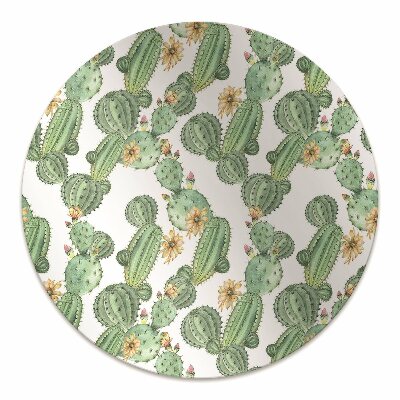 Tappeto per sedia con ruote Cactus Con Fiori