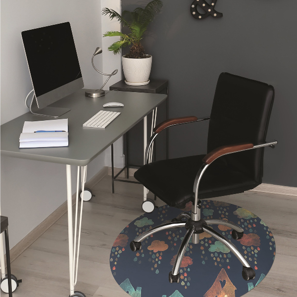 Tappeto per sedia con ruote Case Colorate