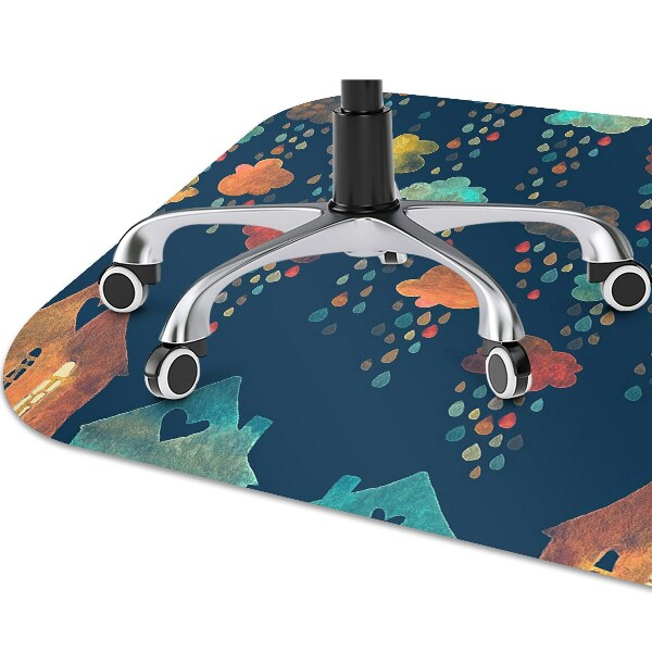 Tappeto per sedia con ruote Case Colorate