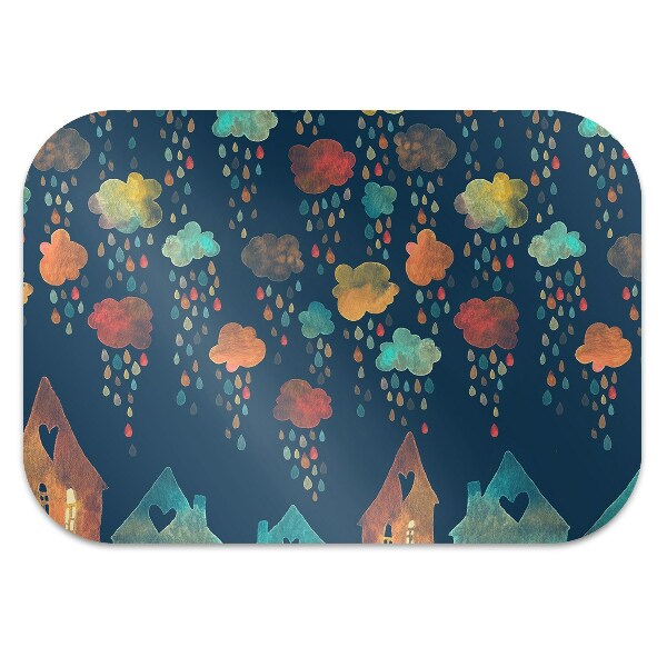 Tappeto per sedia con ruote Case Colorate