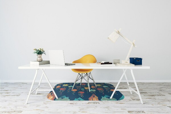 Tappeto per sedia con ruote Case Colorate