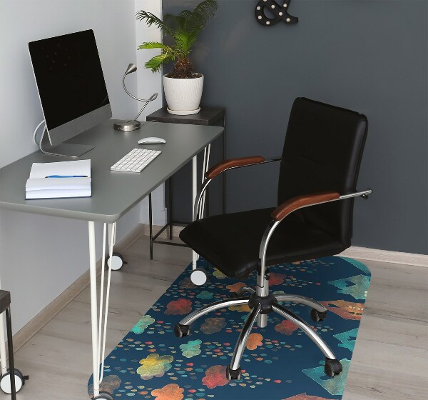 Tappeto per sedia con ruote Case Colorate