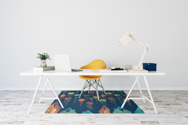 Tappeto per sedia con ruote Case Colorate