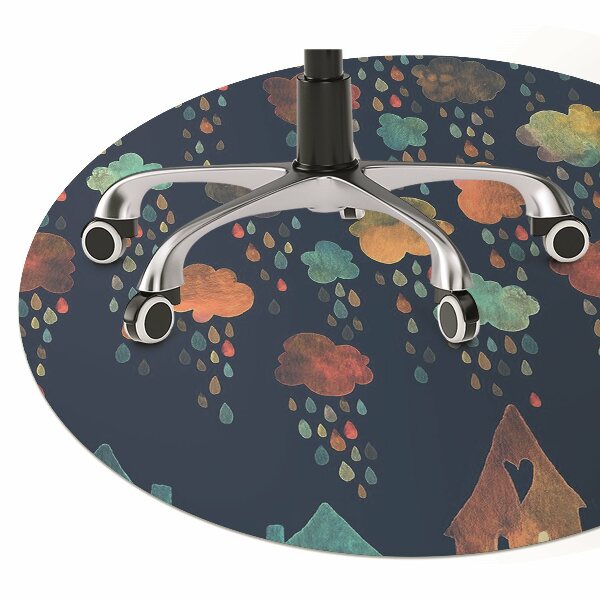 Tappeto per sedia con ruote Case Colorate