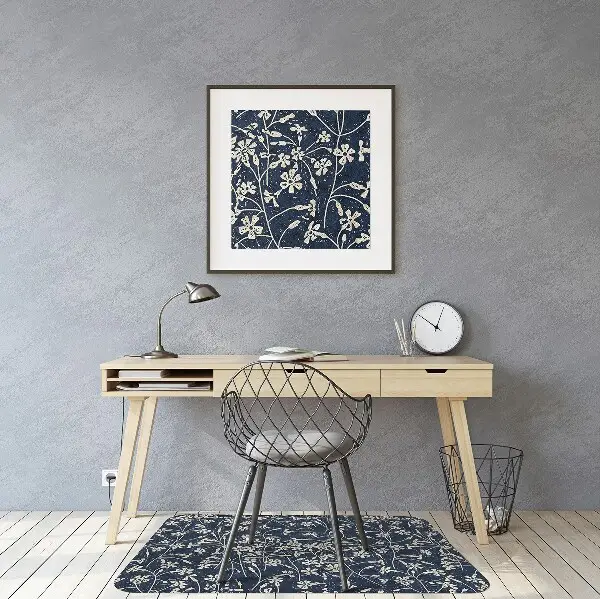 Tappeto per sedia con ruote Pattern Floreale