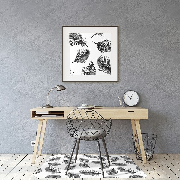 Tappeto per sedia con ruote Piume Disegnate