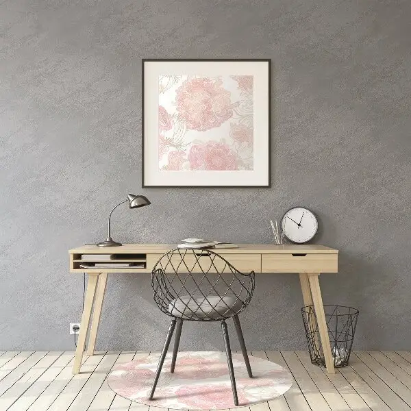 Tappeto per sedia con ruote Pattern Floreale