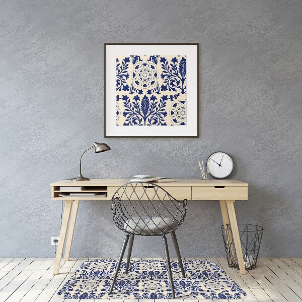Tappeto per sedia con ruote Motivo Blu