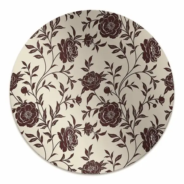 Tappeto per sedia con ruote Fiori Bordeaux