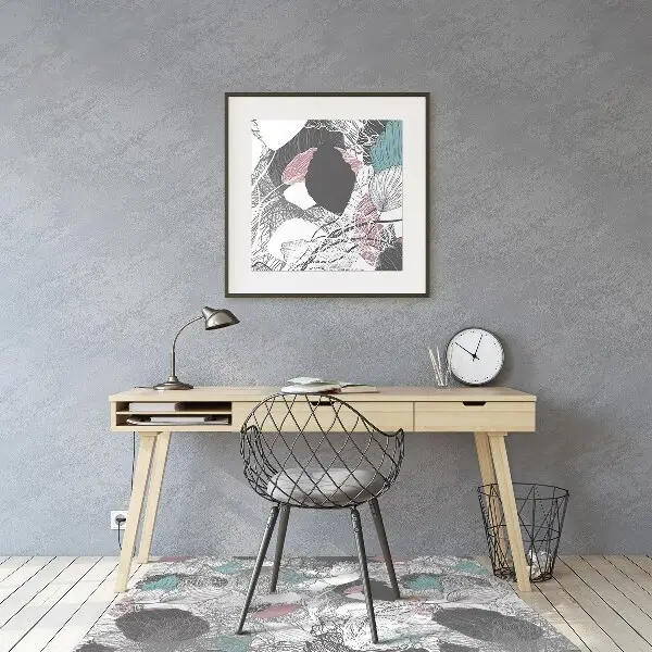 Tappeto per sedia con ruote Pattern Floreale