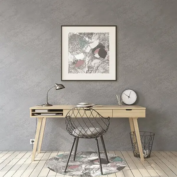 Tappeto per sedia con ruote Pattern Floreale