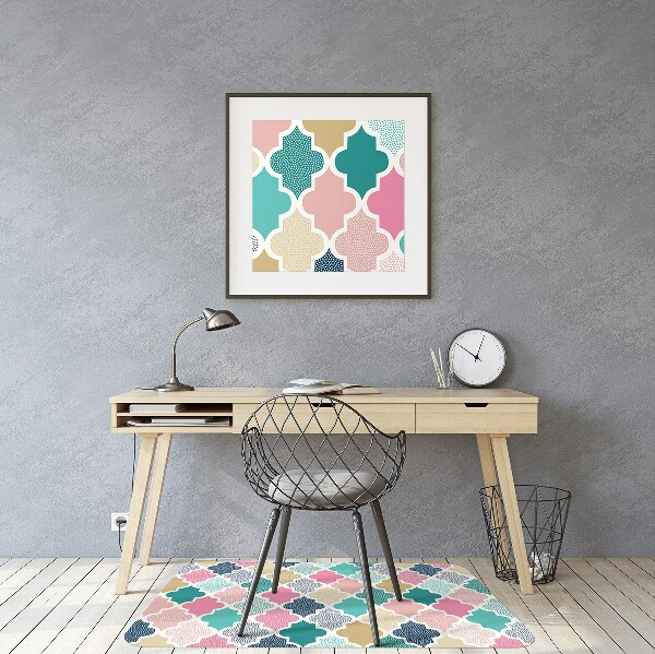 Tappeto per sedia con ruote Modello Colorato