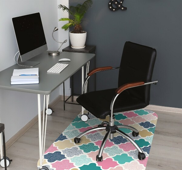 Tappeto per sedia con ruote Modello Colorato