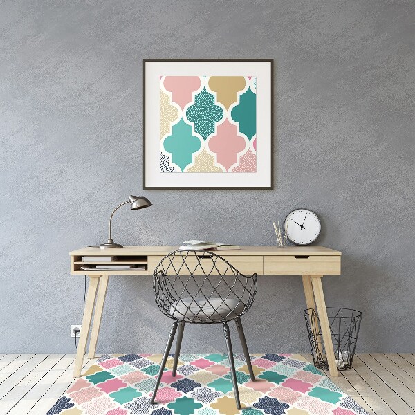 Tappeto per sedia con ruote Modello Colorato