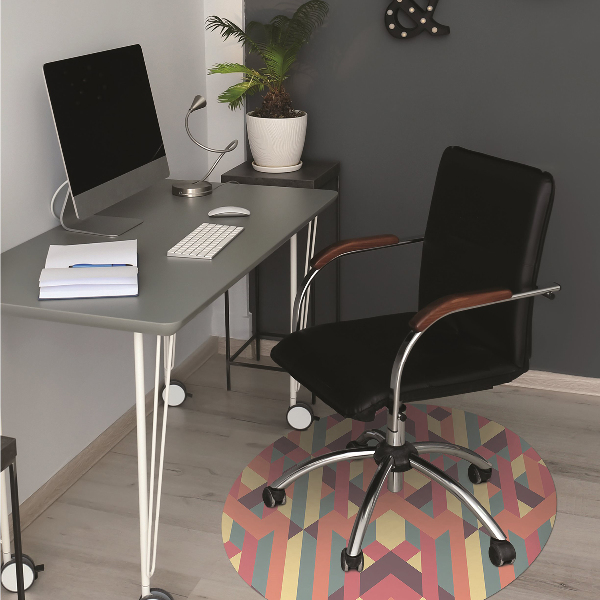 Tappeto per sedia con ruote Linee Colorate