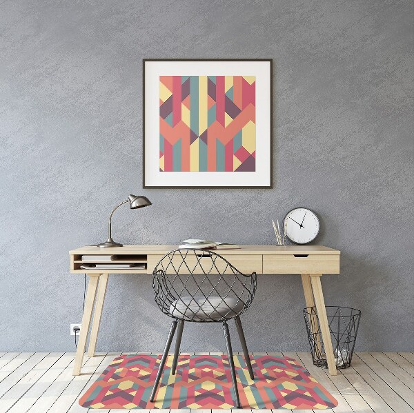 Tappeto per sedia con ruote Linee Colorate