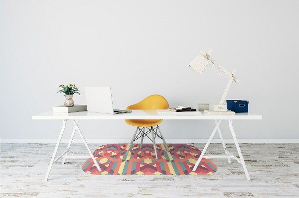 Tappeto per sedia con ruote Linee Colorate