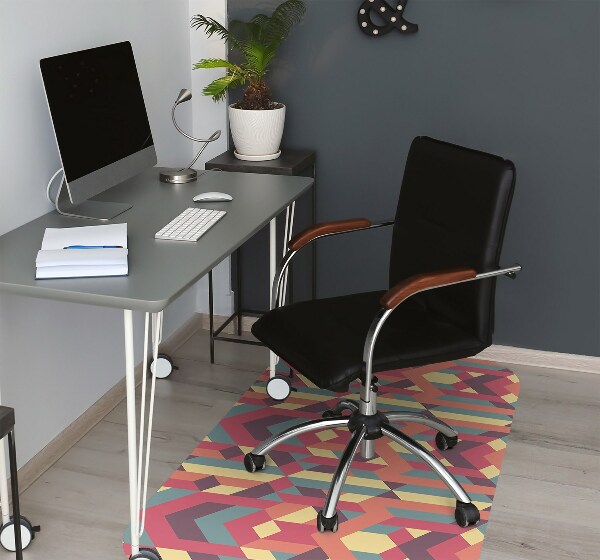 Tappeto per sedia con ruote Linee Colorate