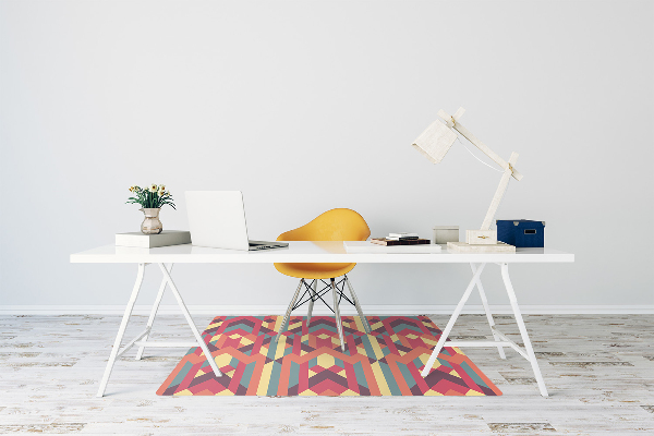 Tappeto per sedia con ruote Linee Colorate