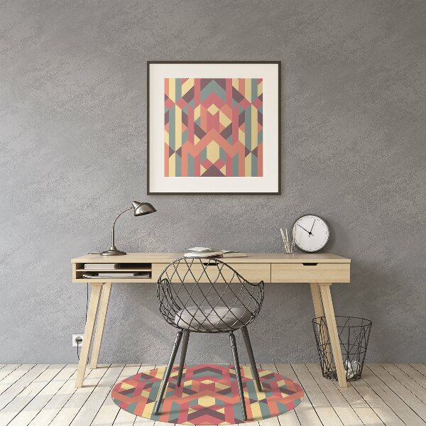 Tappeto per sedia con ruote Linee Colorate
