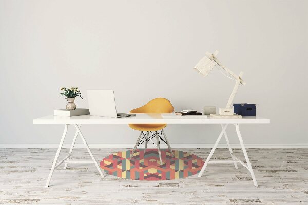 Tappeto per sedia con ruote Linee Colorate