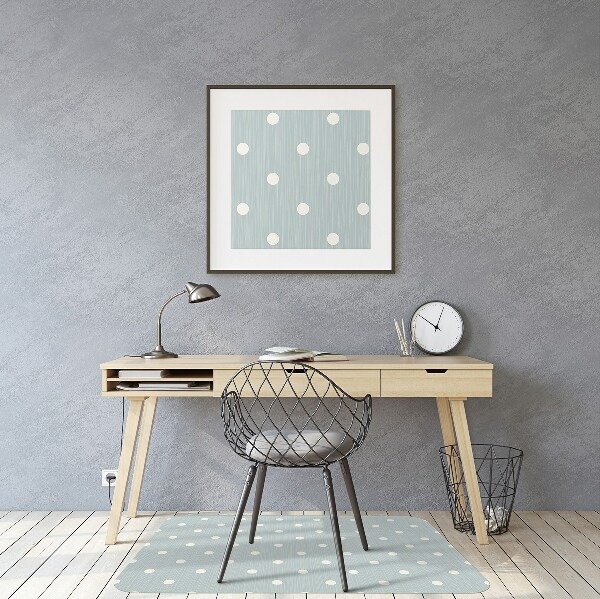 Tappeto per sedia con ruote Pois Bianchi