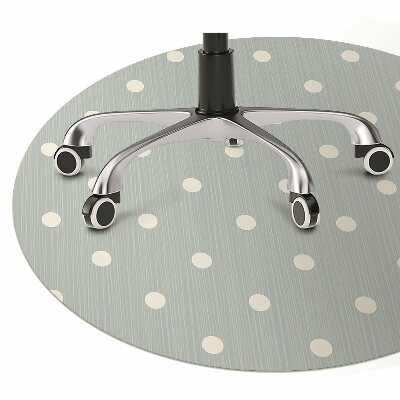 Tappeto per sedia con ruote Pois Bianchi