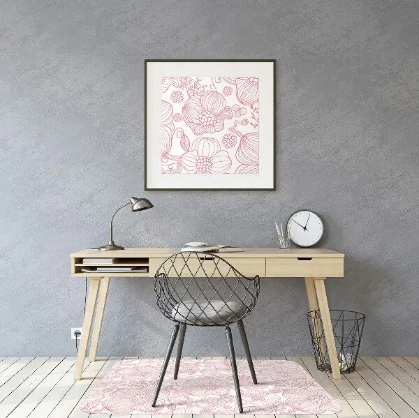 Tappeto per sedia con ruote Fiori Di Contorno