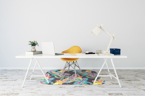 Tappeto per sedia con ruote Pappagalli Colorati