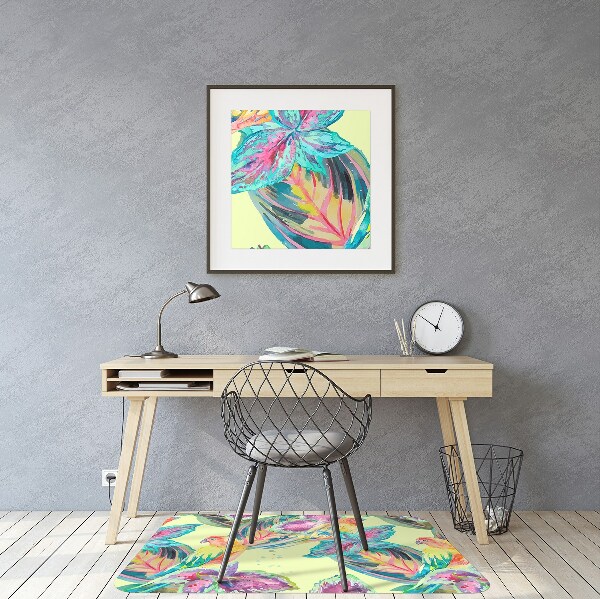 Tappeto per sedia con ruote Pappagalli Colorati